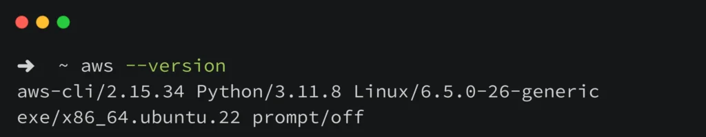 aws --version