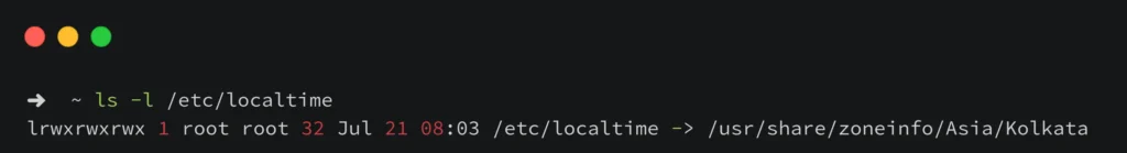 ls -l /etc/localtime